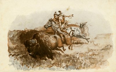 Buffalo Hunt, kirjoittanut C. M. Russell tekijältä Charles Marion Russell
