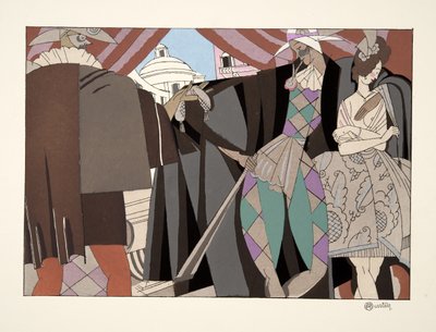Italialainen komedia, alkaen Sports & Entertainment, pub. 1914 (sabluunapainatus) tekijältä Charles Martin