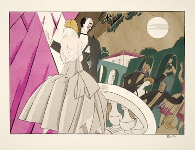 La Mariee, Sports & Entertainment, pub. 1914 (sabluunapainatus) tekijältä Charles Martin