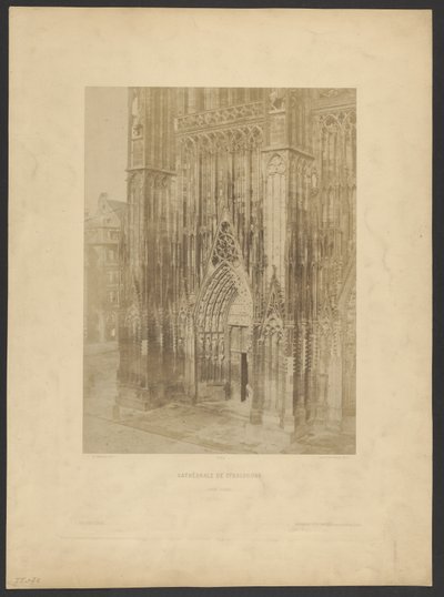 Strasbourgin katedraali. Suuri portaali. tekijältä Charles Marville