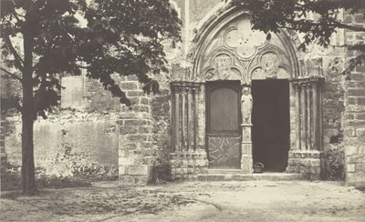 Villeneuve le Comten kirkko, Seine-et-Marne Villeneuve le Comten kirkko, Seine-et-Marne, 1862. tekijältä Charles Marville