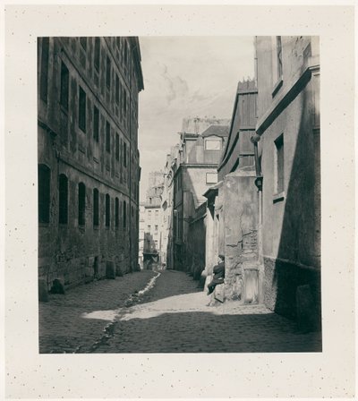 Rue Chartière (impasse Chartière) alkaen rue de Reims tekijältä Charles Marville