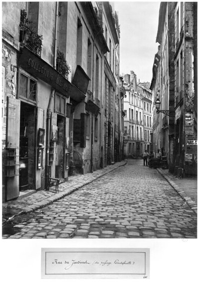Rue du Jardinet, Hautefeuillen kulkuväylältä, Pariisi, 1858-78. tekijältä Charles Marville