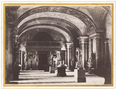 Caryatidien huone, Louvre-museo, n. 1851. tekijältä Charles Marville