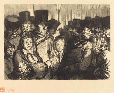 Boulevard du Temple keskiyöllä tekijältä Charles Maurand after Honoré Daumier