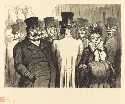 Italialaisten bulevardi tekijältä Charles Maurand after Honoré Daumier