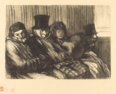 Kerjäläinen profiilissa Toward Leftfinnish tekijältä Charles Maurand after Honoré Daumier
