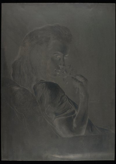 Lauta "The Tea Rose", n. 1900 (teräspainolevy) tekijältä Charles Maurin