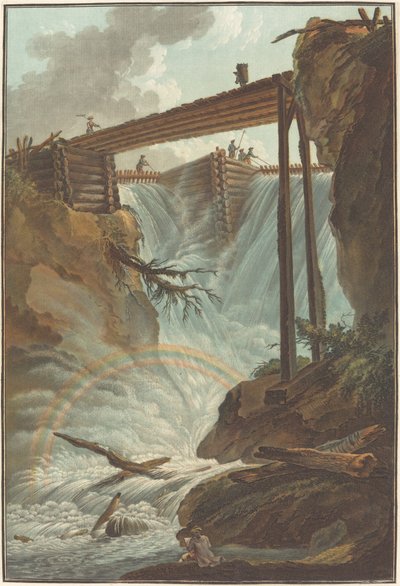 Trittin kaatuminen Muhlethalin laaksossa, 1776. tekijältä Charles Melchior Descourtis
