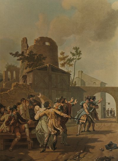La Rixe, The Brawl, c1780, 1913 tekijältä Charles Melchior Descourtis