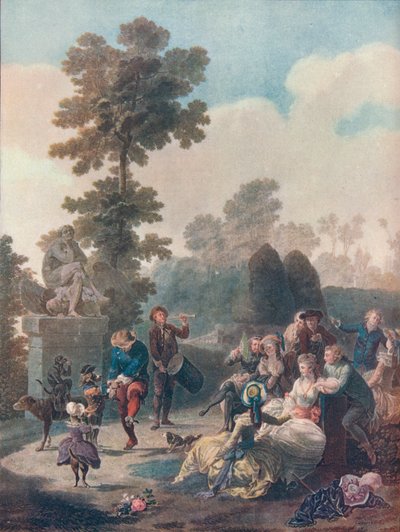 "The Tambourine", 1780 tekijältä Charles Melchior Descourtis