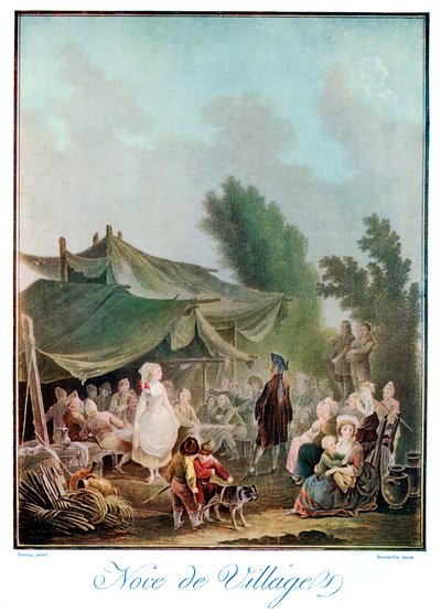 Noce de Village, 1700-luku 1910. tekijältä Charles Melchior Descourtis