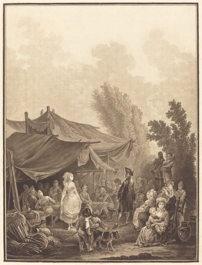 Noce de Village Village Häät, 1785. tekijältä Charles Melchior Descourtis