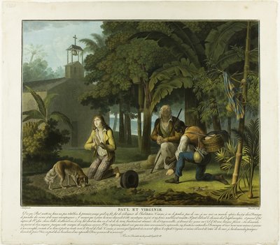 Rukous, levy 6 teoksesta Paul et Virginie (Paul et Virginie) tekijältä Charles Melchior Descourtis