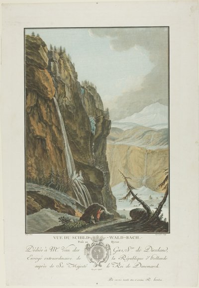 Vue du Schild-Wald-Bach, Prise Enhiver tekijältä Charles Melchior Descourtis