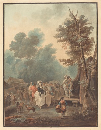 Kylän messut tekijältä Charles Melchior Descourtis after Nicolas Antoine Taunay