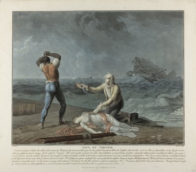 Paul und Virginie von Charles Melchior & Schall Jean (1752-1825) Descourtis