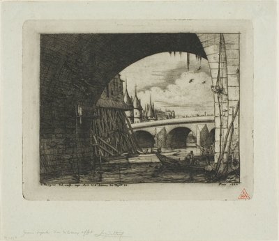 Pont Notre-Damen kaari, Pariisi tekijältä Charles Meryon