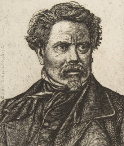 Benjamin Fillon, valokuvan jälkeen, 1862. tekijältä Charles Meryon