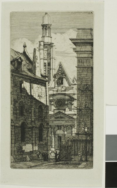St. Etienne du Montin kirkko, Pariisi tekijältä Charles Meryon