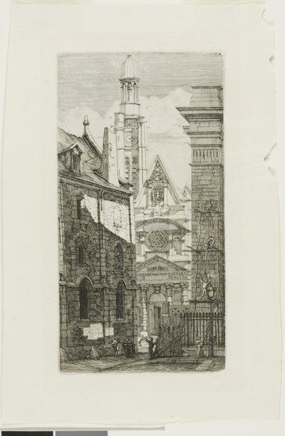 St. Etienne du Montin kirkko, Pariisi tekijältä Charles Meryon