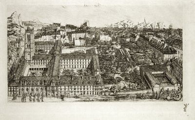 College Henri IV ja Lycee Napoleon, 1864 tekijältä Charles Meryon