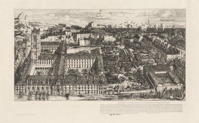Collège Henri IV, Pariisi tai Lycée Napoléon (Henry IV College tai Napoleon School, Pariisi) tekijältä Charles Meryon