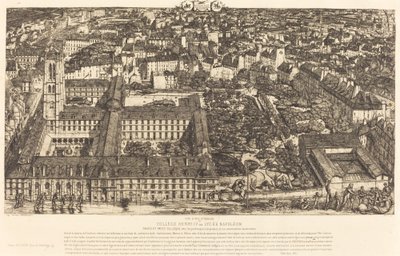 Collège Henri IV, Pariisi tai Lycée Napoléon (Henry IV College tai Napoleon School, Pariisi) tekijältä Charles Meryon