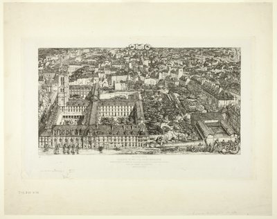 College Henry IV (tai Lycée Napoléon), Pariisi tekijältä Charles Meryon