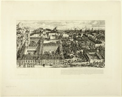 College Henry IV (tai Lycée Napoléon), Pariisi tekijältä Charles Meryon