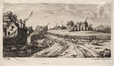 Sisäänkäynti Faubourgiin, Saint-Marceau, Pariisi, 1850. tekijältä Charles Meryon