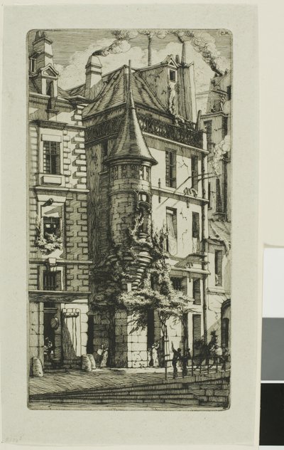 Talo tornilla, rue de la Tixéranderie tekijältä Charles Meryon