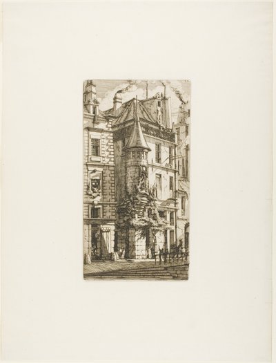 Talo, jossa on tornitalo, rue de la Tixéranderie tekijältä Charles Meryon