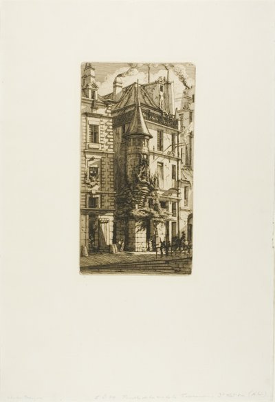 Talo tornilla, rue de la Tixéranderie, Pariisi tekijältä Charles Meryon