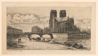 Notre-Dame de Parisin apsi (The Apse of Notre-Dame, Pariisi) tekijältä Charles Meryon