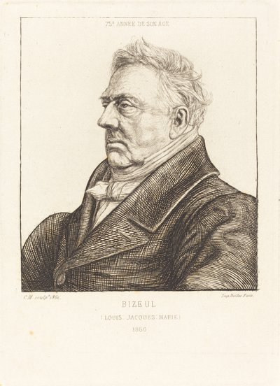 L.J.-Marie Bizeul, bretonilainen arkeologi tekijältä Charles Meryon