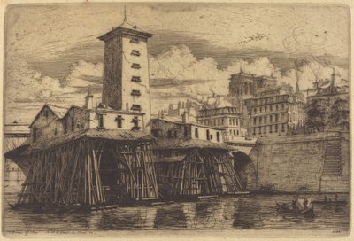 Notre-Dame-pumppu, Pariisi (The Notre-Dame Pump) tekijältä Charles Meryon