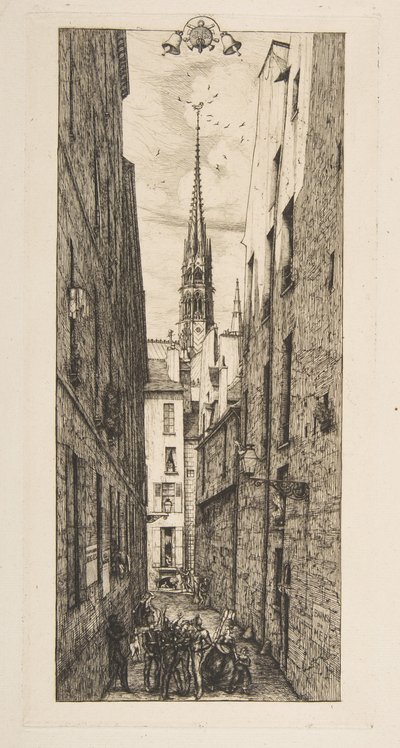 Rue des Chantres (Rue des Chantres, Pariisi) tekijältä Charles Meryon