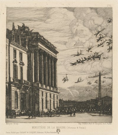 Merivoimien ministeriö, Pariisi (Admiralty, Pariisi) tekijältä Charles Meryon