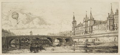 Le Pont-Au-Change (etsaus) tekijältä Charles Meryon