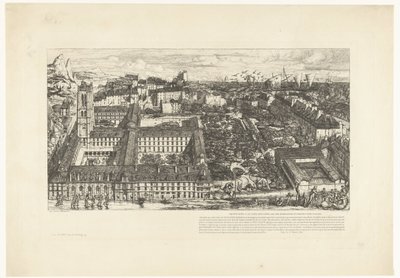 Lyseum Henri IV Pariisissa Collège Henri IV tai Lycée Napoléon (nimi esineessä) tekijältä Charles Meryon
