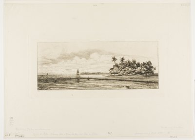 Oseania: Kalastus, Palmssaarten lähellä Uea tai Wallis Group, 1845 tekijältä Charles Meryon