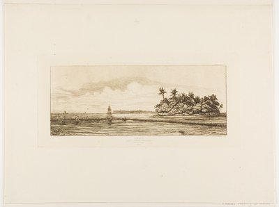 Oseania: Uea- tai Wallis-ryhmään kuuluvien palmusaarien lähellä, 1845. tekijältä Charles Meryon