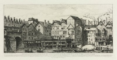Osa Pariisin kaupunkia 1700-luvun lopulla, 1861. tekijältä Charles Meryon