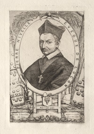 Pierre Nivelle, Luçonin piispa, 1861. tekijältä Charles Meryon