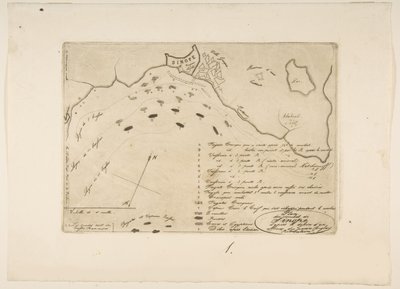 Sinopen taistelun suunnitelma, 1853. tekijältä Charles Meryon