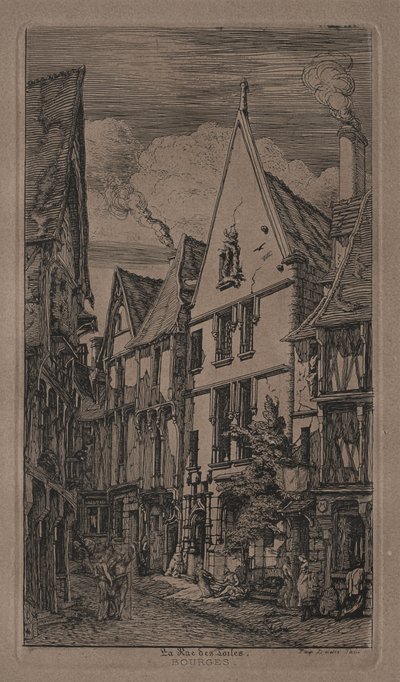 Rue des Toiles, Bourges tekijältä Charles Meryon