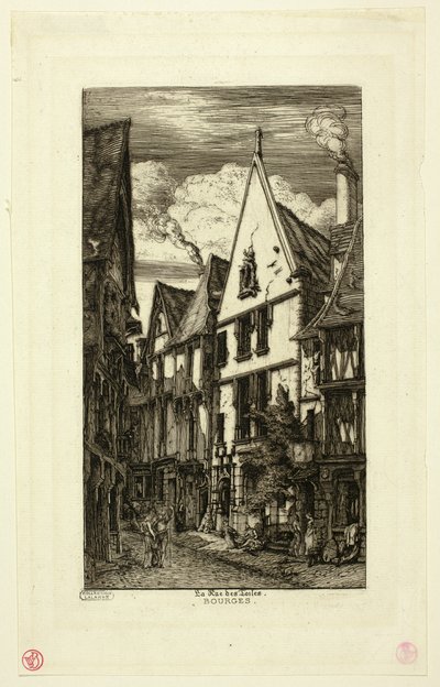 Rue des Toiles, Bourges tekijältä Charles Meryon