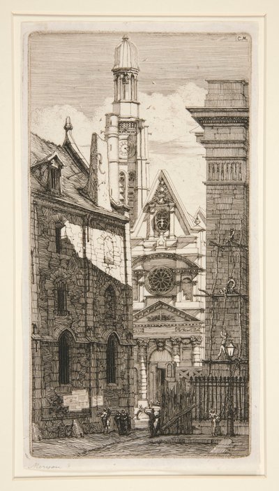Saint-Etienne-du-Mont tekijältä Charles Meryon