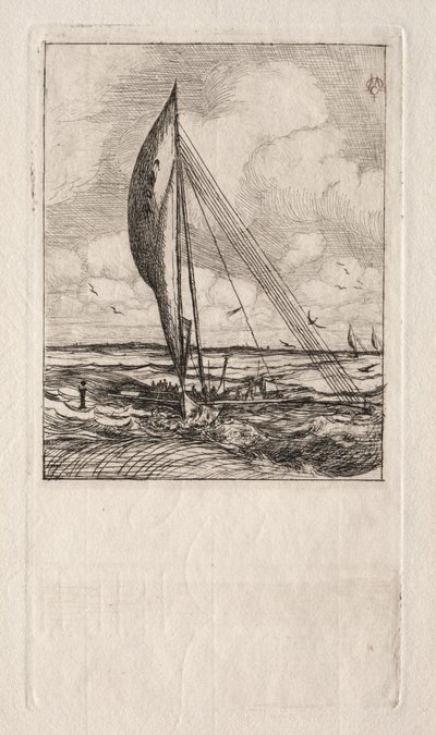 Swift Sailing Proa, Mulgraven saaristo, Oseania, 1866. tekijältä Charles Meryon